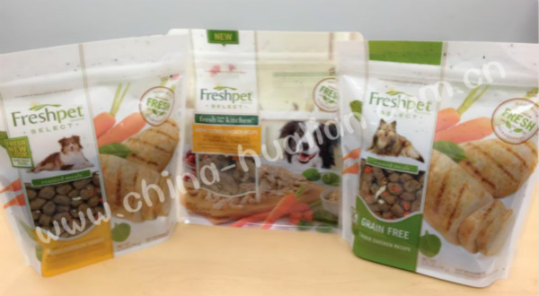 新鲜宠物食品的自立袋气调充氮保鲜包装